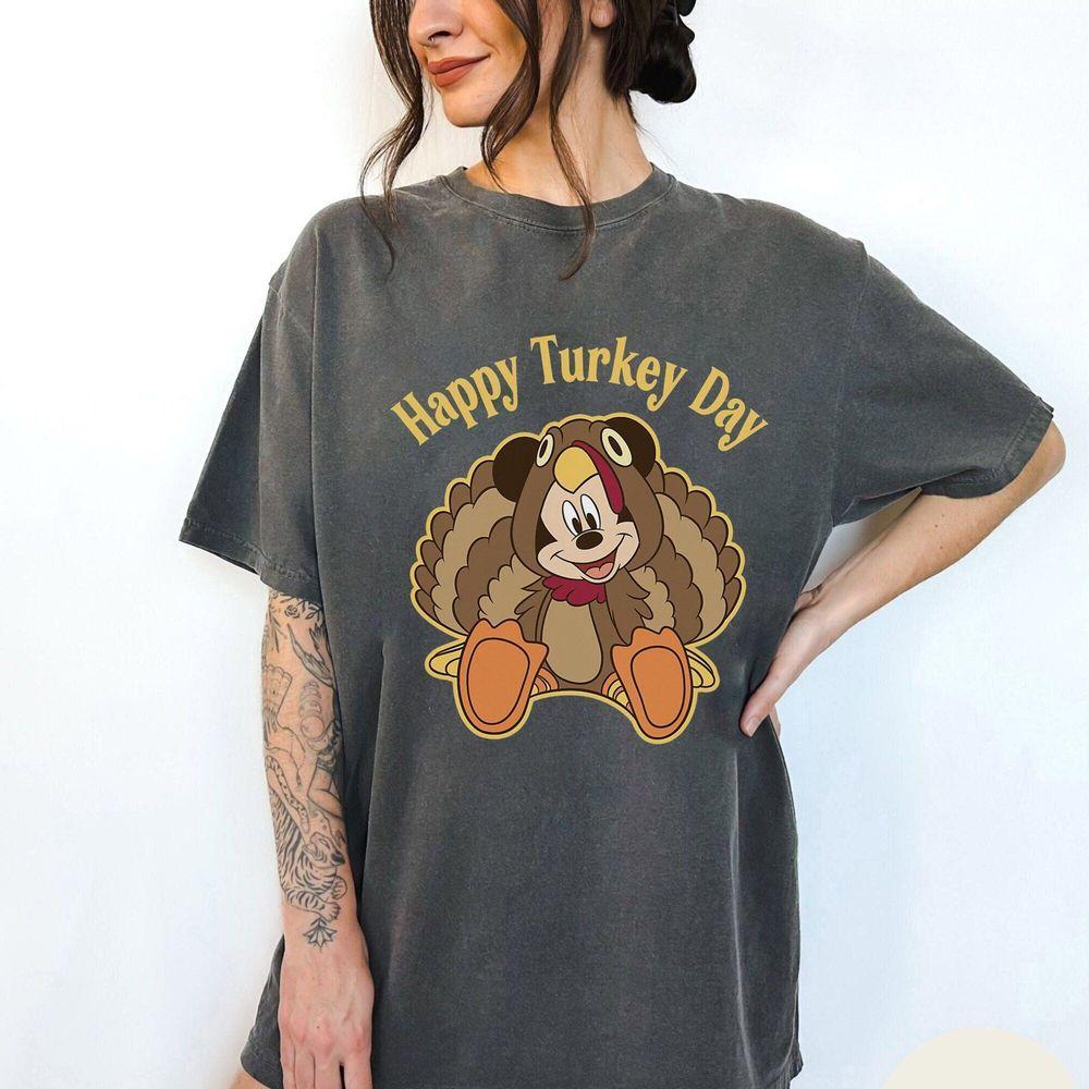 Disney Mickey And Friends Thanksgiving Happy Turkey Day Shirt Disney Thanksgiving Tee Fall Vibes Shirt Thanksgiving Turkey Shirt Wdw Tee Design T-shirt
